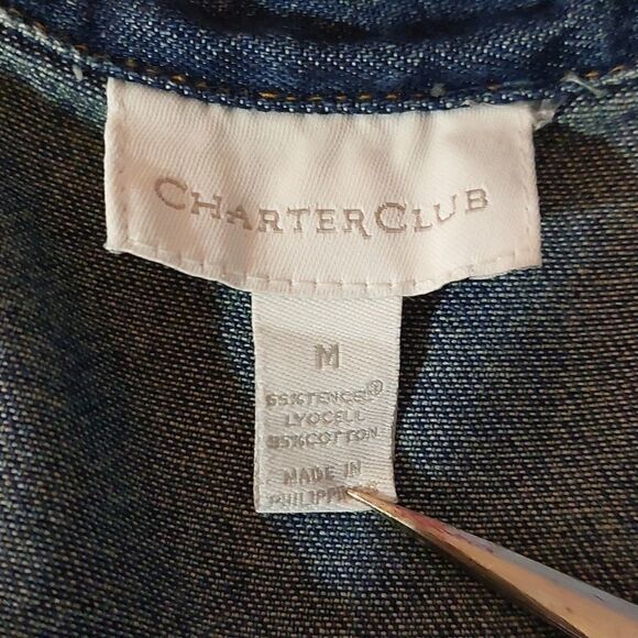 Charter Club Denim Shirt/ Jacket - Picture 6 of 7